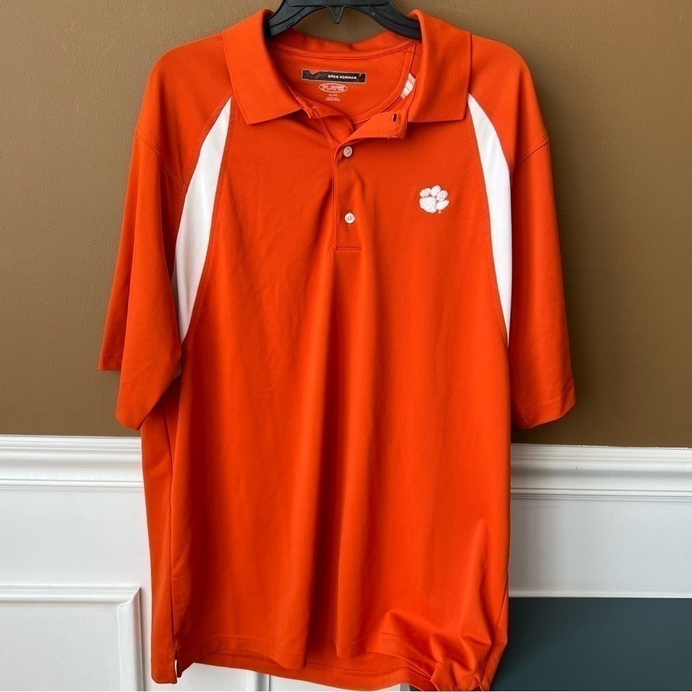 Greg Norman Mens Orange Polo Shirt Size XL